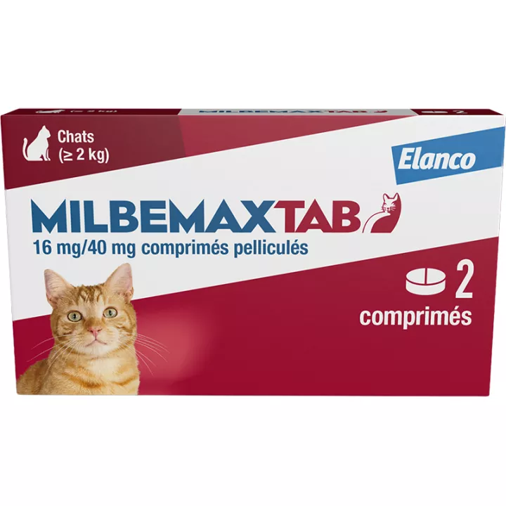 MilbemaxTab Vermifuge Chats 2 comprimés Elanco