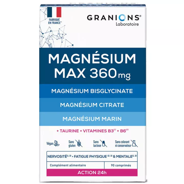 Magnésium Max 360mg Granions 90 comprimés