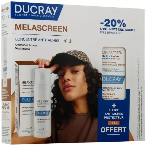 DUCRAY -  Coffret Melascreen - Concentré 30 ml + Fluide Antitaches Protecteur SPF50+ 50 ml