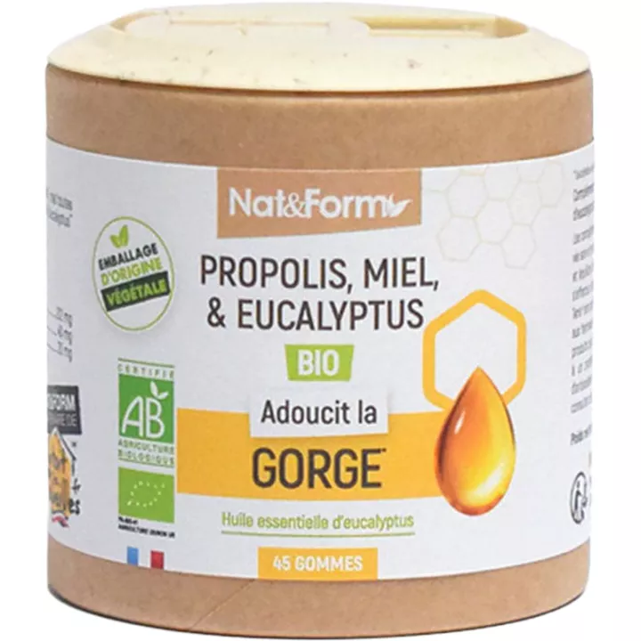 Nat & Form Bio Propolis Miel & Eucalyptus 45 Gommes