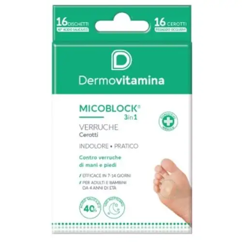 Micoblock® 3in1 Verruche Dermovitamina 16 Patch