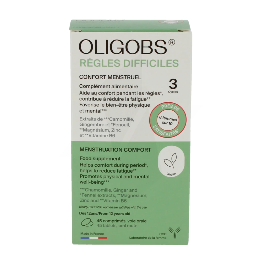 Oligobs Règles Difficiles 3 Cycles Comprimés Boîte De 45