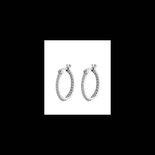 Orecchini Definitivi Cerchio Argento Pavè 407 Medical Jewels