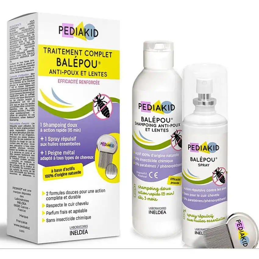 Ineldea - Traitement  Balepou Anti poux et lentes - 100ml