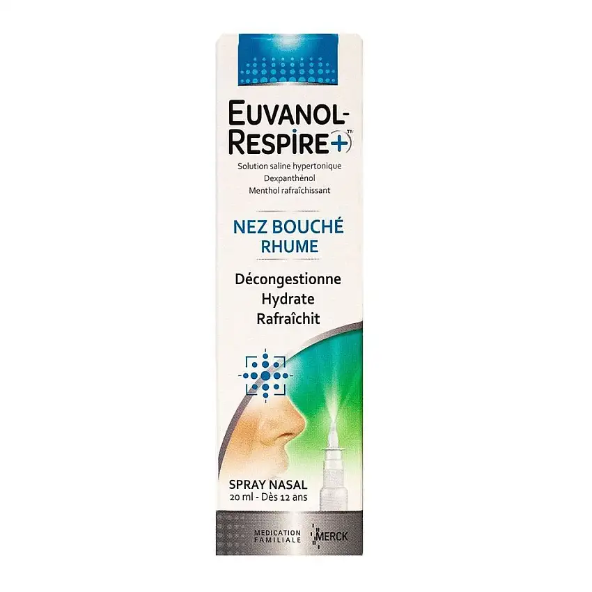 Procter et Gamble - Euvanol-Respire+ nez bouché rhume - 20mL