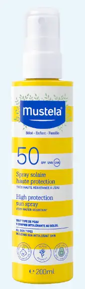 Mustela Spray Solaire Haute Protection Bébé-Enfant SPF50 200ml