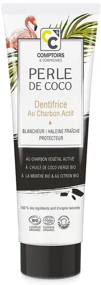 Comptoirs et Compagnies Perle de coco dentifrice charbon actif bio 75ml