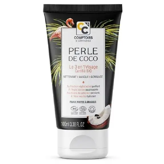Comptoirs Et Compagnies 3en1 Visage au charbon végétal 100ml
