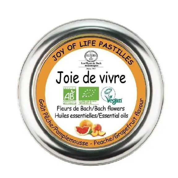 Pastilles Joie De Vivre 45 Pastilles Goût Pêche Elixirs & Co