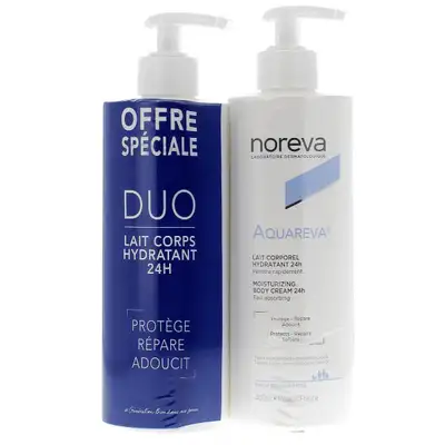 Noreva Aquareva Lait Corporel Hydratant 24H Lot de 2 x 400 ml