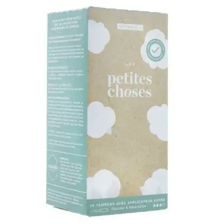Les Petites Choses Tampons bio avec applicateur Flux Super par 14