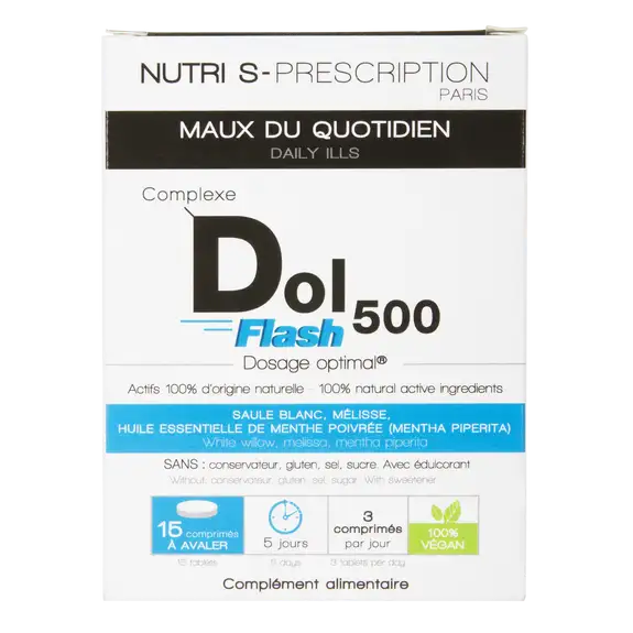 Nutri Prescription Dol-500 Maux du quotidien - 15 comprimés