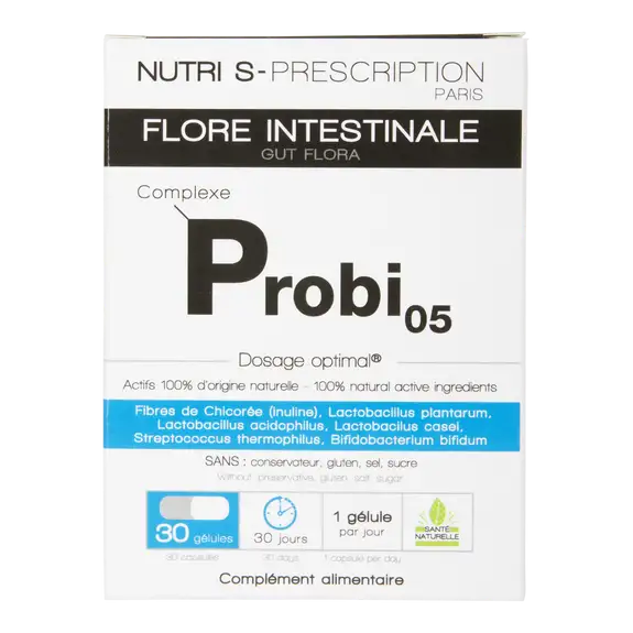 Nutri Prescription Probi05 30 gelules Flore intestinale - 30 gélules