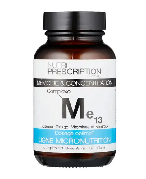 Nutri Prescription ME13 Mémoire et concentration 60 gélules