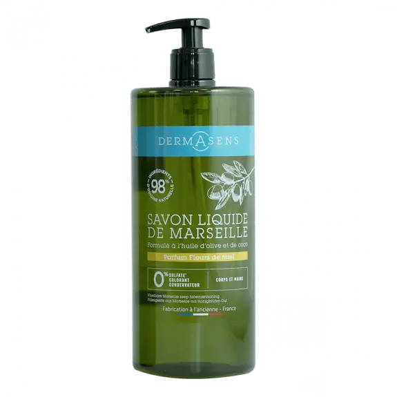 Dermasens Savon liquide de Marseille fleurs de miel 1 litre