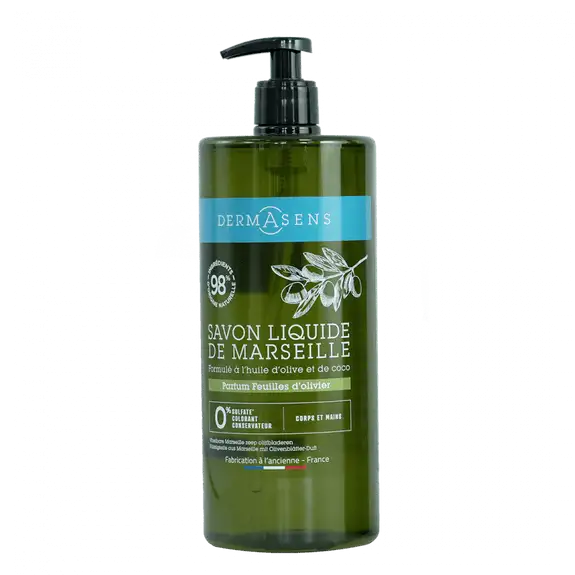 Dermasens Savon liquide de Marseille Feuilles d'Olivier 1 litre