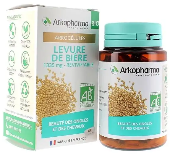 Arkopharma Arkogélules Levure de Bière Bio 45 Gélules