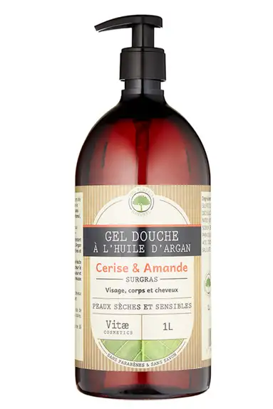 VITAECOSMETICS Gel douche surgras Cerise & Amande 1L