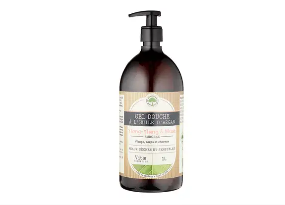 VITAECOSMETICS  Gel douche surgras Ylang-Ylang & Musc 1 litre