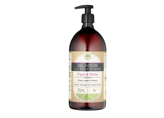 VITAECOSMETICS Gel douche surgras Figue & Pêche 1L