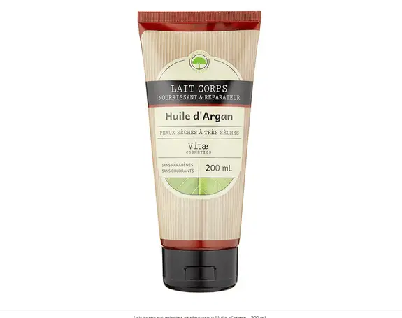 VITAECOSMETICS  Lait corps à l'huile d'argan 200ml