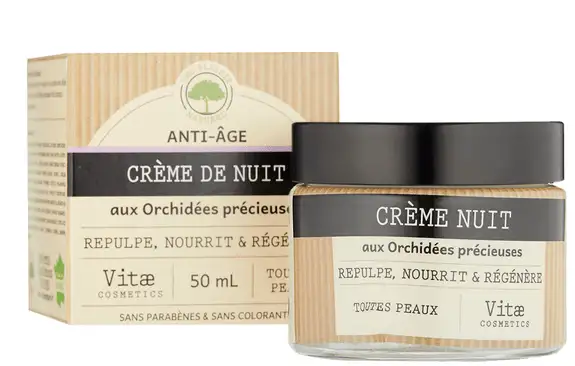 VITAECOSMETICS Crème de nuit aux orchidées précieuses 50ml