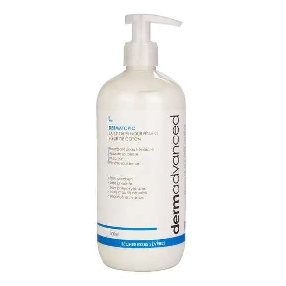 DermAdvanced Lait corps nourissant fleur de coton 500ml