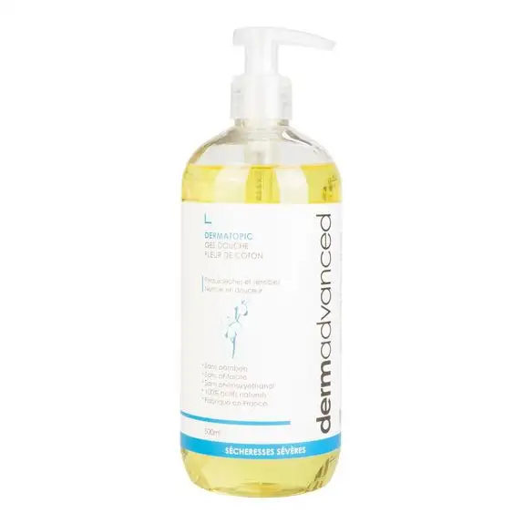 DermAdvanced Gel douche fleur de coton 500ml