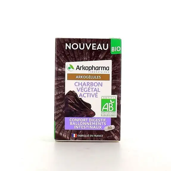 Arkopharma Arkogélules Charbon Végétal Activé Bio 80 Gélules