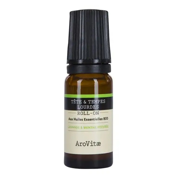 Arovitae Roll-on tête et tempes lourdes 10 ml