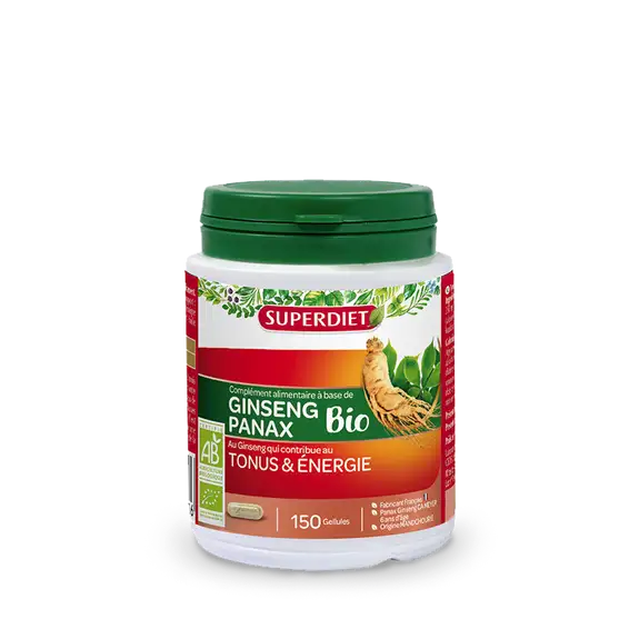 Superdiet Ginseng panax CA meyer Bio - 150 gélules