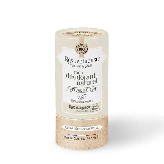 Respectueuse mon déodorant naturel Hypoallergénique - Sans parfum 50g