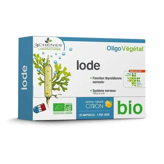 3 Chenes Oligovégétal Bio Iode 20 Ampoules