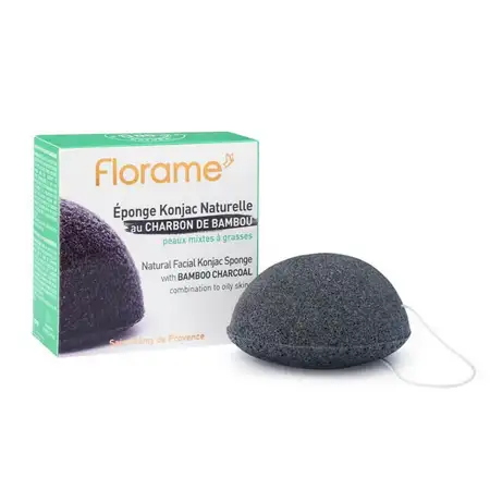 Florame Eponge Konjac Naturelle au Charbon de Bambou