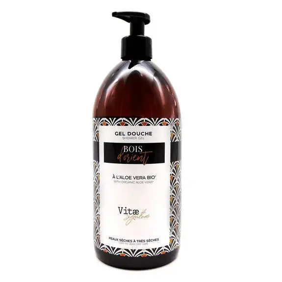 VitaeSignature Gel douche à l'aloe vera bio Bois d'Orient 1L