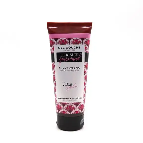 VitaeSignature Gel douche à l'aloe vera bio Cerisier Gourmand 200ml