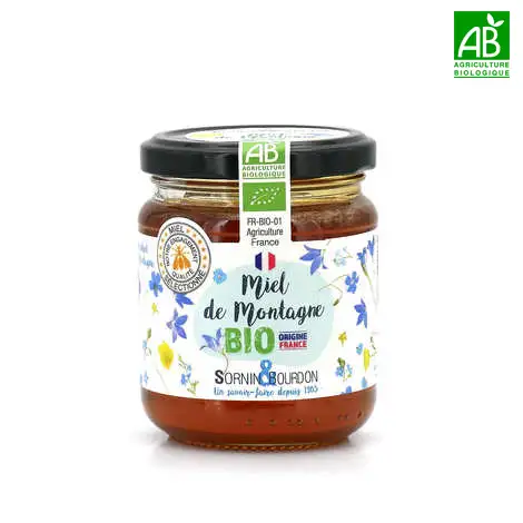 Miel Bio de montagne- Pot 500 g - Sornin & Bourdon