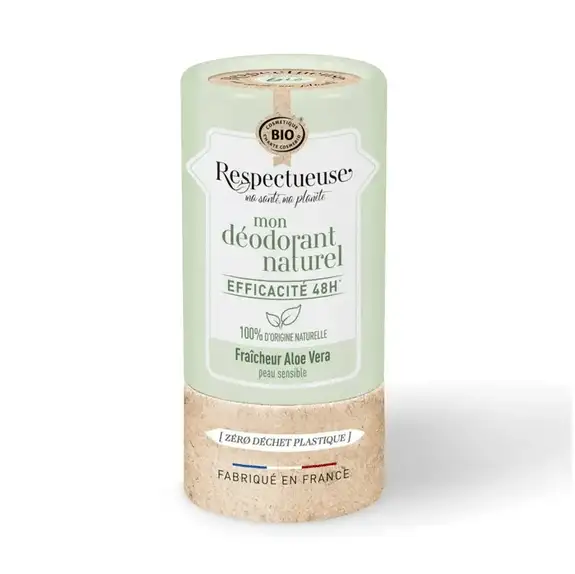 Respectueuse Mon déodorant naturel fraîcheur Aloe Vera bio Respectueuse - stick de 50g