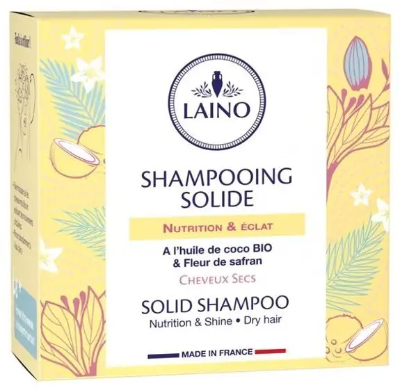 Laino Shampoing Solide Nutrition & Éclat Cheveux Secs 60 g