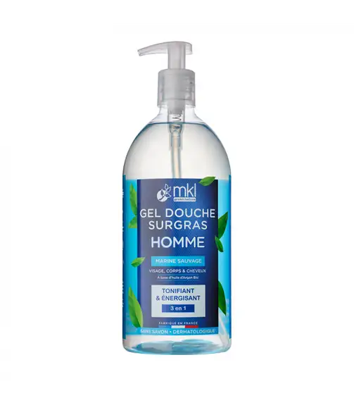 MKL Gel Douche Surgras Homme Marine Sauvage 1 litre