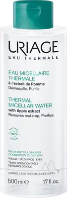 Uriage eau micellaire thermale – Peaux mixtes à grasses 500ml