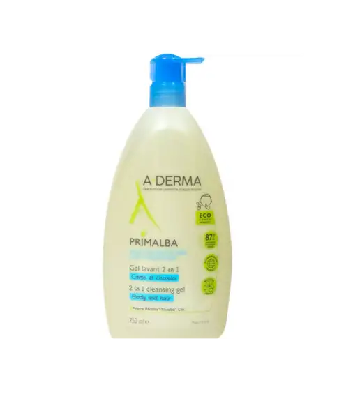 ADERMA Gel lavant 2 en 1 bébé corps et cheveux 750ml