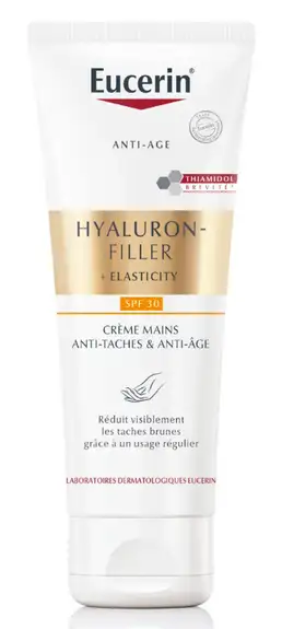 Eucerin Hyaluron-Filler + Elasticity Crème mains anti-tâches et anti-âge SPF30 75ml