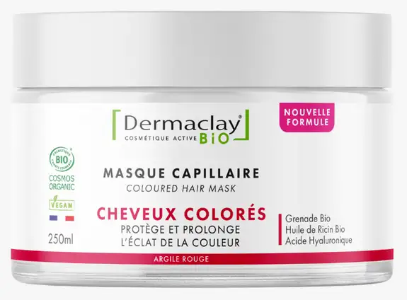 Dermaclay bio Masque Cheveux colorés 250ml