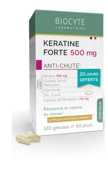 Biocyte Keratine Forte Anti-Chute 120 Gélules