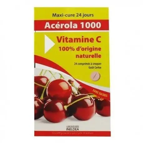 Ineldea Acérola 1000 Vitamine C naturelle 24 gélules