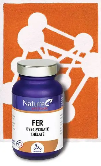 Anti gaspi 10/25 Nature Attitude Fer Bisglycinate Chélaté 60 gélules