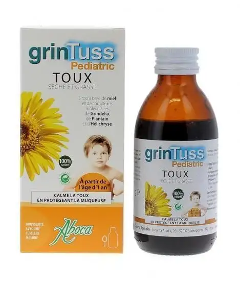 Anti gaspi 04/26 Aboca Grintuss Sirop Pediatric Toux seche et grasse 210g