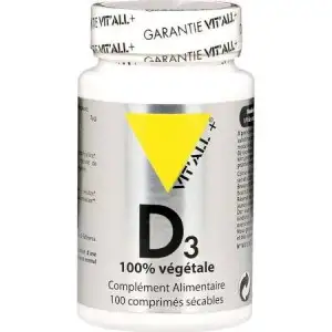 Vitall+ Vitamine D3 végétale 20 µg - 100 comprimés