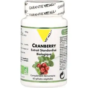 Vitall+ Cranberry Bio extrait standardisé 60 gél végétales